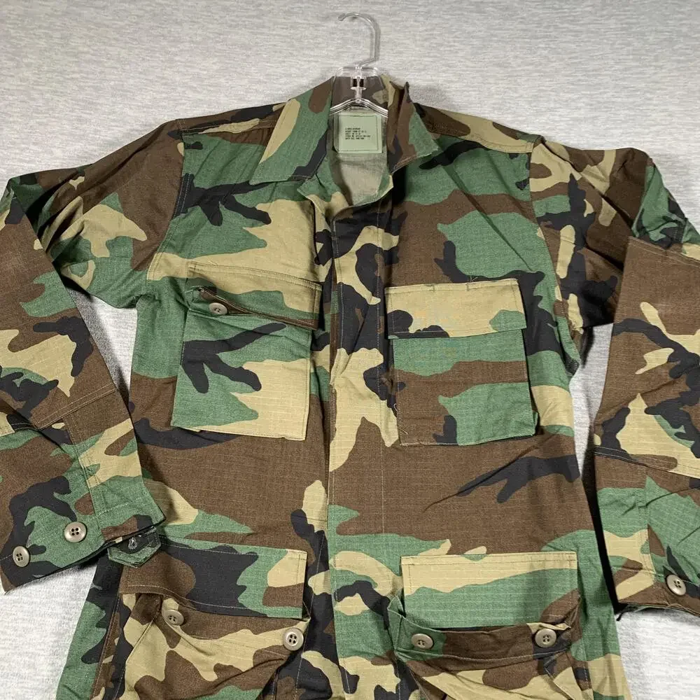 Vintage American Apparel Field Jacket Mens XS Woodland Camo Hot Weather BDU 80s